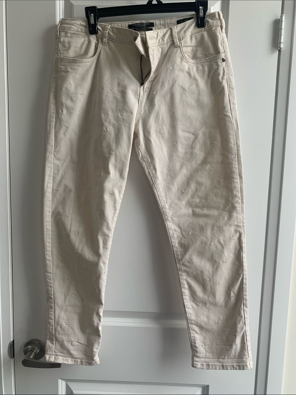 Scotch & Soda Off-White Slim Straight Jeans